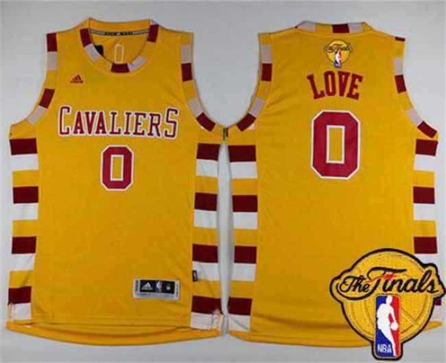 Men's Cleveland Cavaliers Active Player Custom Gold Throwback Classic The Finals Patch Stitched Basketball Jersey